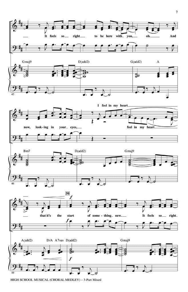 High School Musical 1 (Choral Medley)